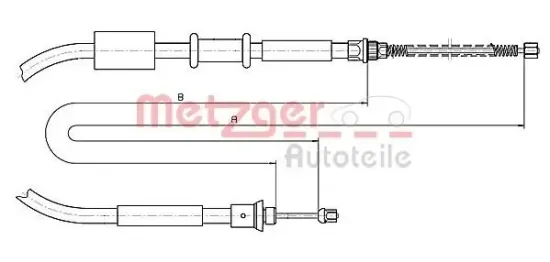 Seilzug, Feststellbremse METZGER 1281P2 Bild Seilzug, Feststellbremse METZGER 1281P2