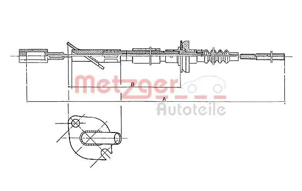 Seilzug, Kupplungsbetätigung METZGER 1402.2