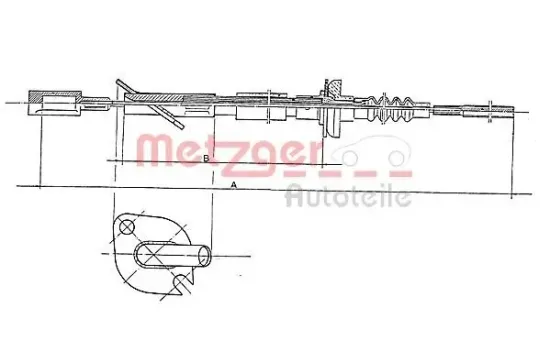 Seilzug, Kupplungsbetätigung METZGER 1402.3 Bild Seilzug, Kupplungsbetätigung METZGER 1402.3