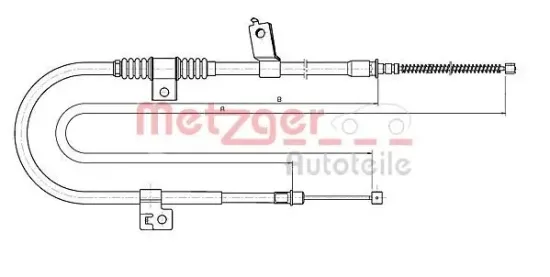 Seilzug, Feststellbremse METZGER 17.2291 Bild Seilzug, Feststellbremse METZGER 17.2291