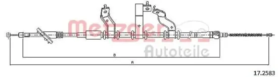 Seilzug, Feststellbremse hinten links METZGER AUTOTEILE 17.2583 Bild Seilzug, Feststellbremse hinten links METZGER AUTOTEILE 17.2583