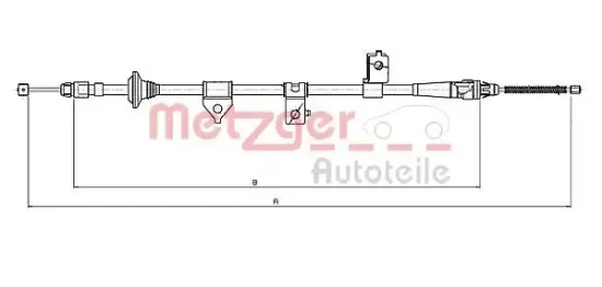 Seilzug, Feststellbremse METZGER 17.6026 Bild Seilzug, Feststellbremse METZGER 17.6026