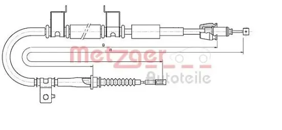 Seilzug, Feststellbremse METZGER 17.6053 Bild Seilzug, Feststellbremse METZGER 17.6053