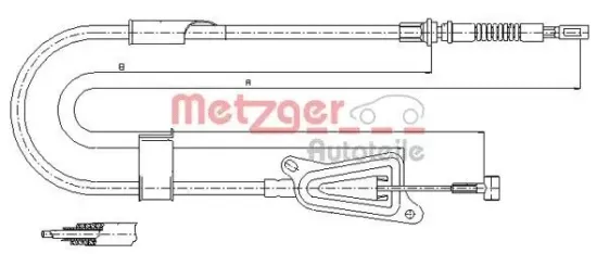 Seilzug, Feststellbremse METZGER 17.0123 Bild Seilzug, Feststellbremse METZGER 17.0123