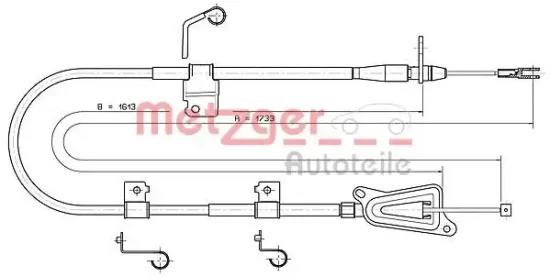 Seilzug, Feststellbremse hinten rechts METZGER AUTOTEILE 17.0336 Bild Seilzug, Feststellbremse hinten rechts METZGER AUTOTEILE 17.0336