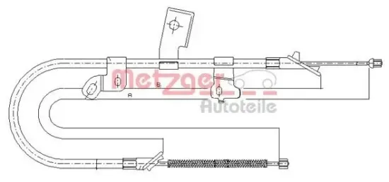 Seilzug, Feststellbremse METZGER 17.1071 Bild Seilzug, Feststellbremse METZGER 17.1071