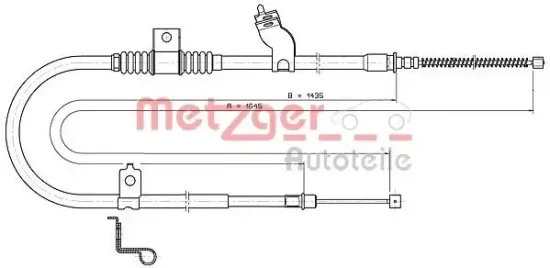 Seilzug, Feststellbremse METZGER 17.2290 Bild Seilzug, Feststellbremse METZGER 17.2290