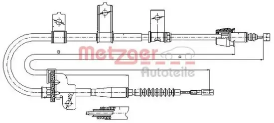 Seilzug, Feststellbremse METZGER 17.6021 Bild Seilzug, Feststellbremse METZGER 17.6021