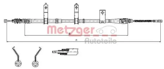 Seilzug, Feststellbremse METZGER 17.6031 Bild Seilzug, Feststellbremse METZGER 17.6031