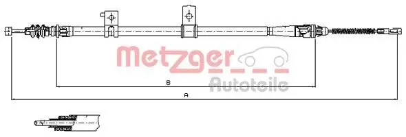 Seilzug, Feststellbremse METZGER 17.6032