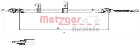 Seilzug, Feststellbremse METZGER 17.6032 Bild Seilzug, Feststellbremse METZGER 17.6032