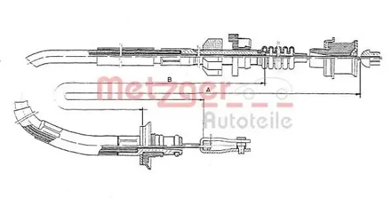 Seilzug, Kupplungsbetätigung METZGER AUTOTEILE 18.162 Bild Seilzug, Kupplungsbetätigung METZGER AUTOTEILE 18.162