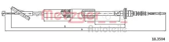 Seilzug, Kupplungsbetätigung METZGER AUTOTEILE 18.3504 Bild Seilzug, Kupplungsbetätigung METZGER AUTOTEILE 18.3504