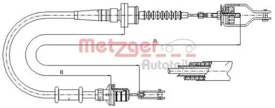 Seilzug, Kupplungsbetätigung METZGER AUTOTEILE 18.0071 Bild Seilzug, Kupplungsbetätigung METZGER AUTOTEILE 18.0071