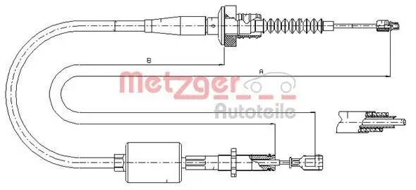 Seilzug, Kupplungsbetätigung METZGER 18.2522