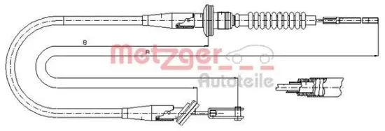 Seilzug, Kupplungsbetätigung METZGER 18.6020 Bild Seilzug, Kupplungsbetätigung METZGER 18.6020