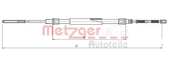 Seilzug, Feststellbremse hinten links hinten rechts METZGER AUTOTEILE 19.102E Bild Seilzug, Feststellbremse hinten links hinten rechts METZGER AUTOTEILE 19.102E