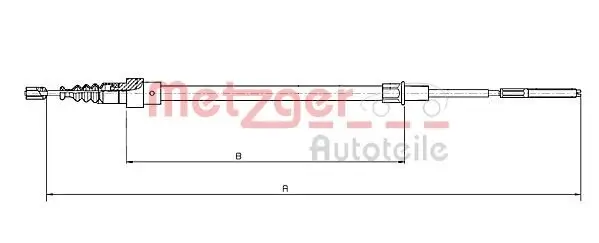 Seilzug, Feststellbremse hinten links hinten rechts METZGER AUTOTEILE 19.105E