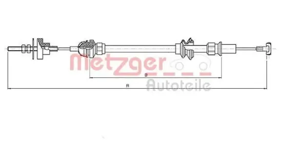 Seilzug, Kupplungsbetätigung METZGER 19.208E Bild Seilzug, Kupplungsbetätigung METZGER 19.208E