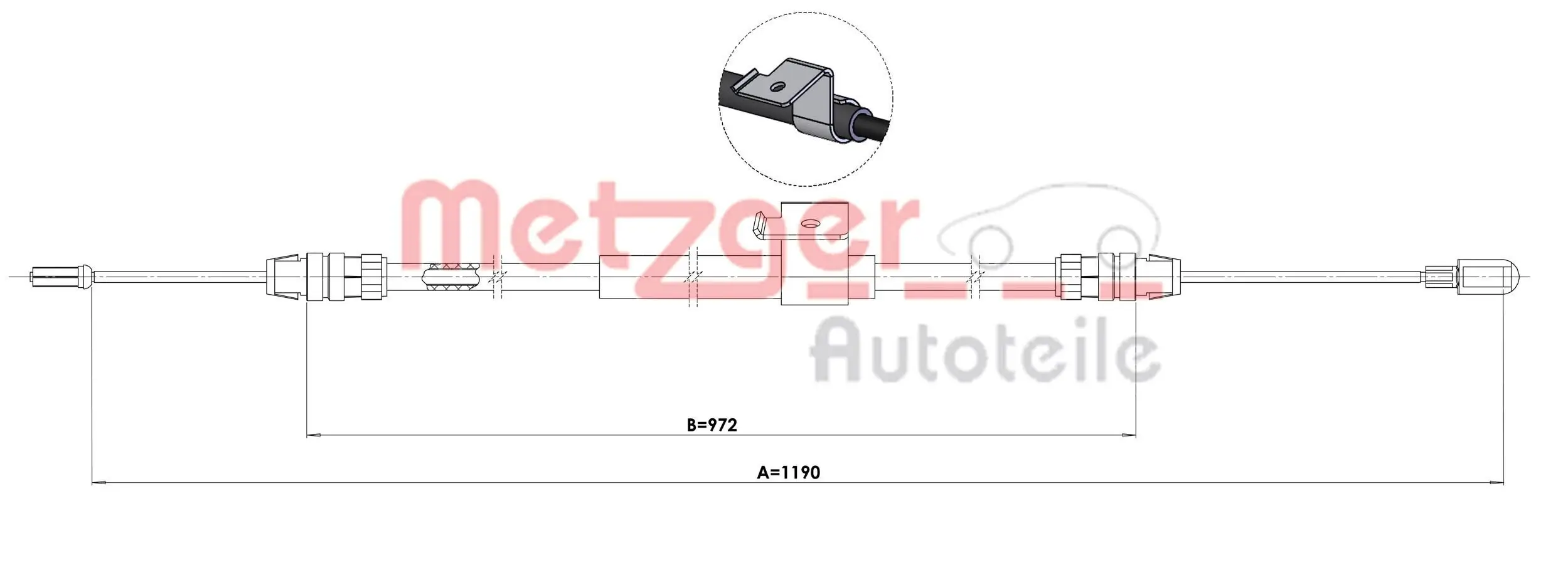 Seilzug, Feststellbremse METZGER 1.FD021