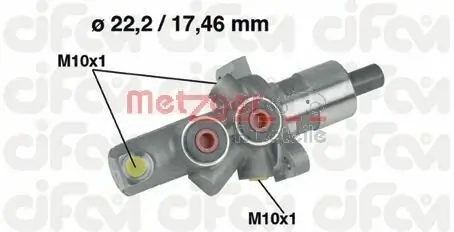 Hauptbremszylinder METZGER AUTOTEILE 202-175