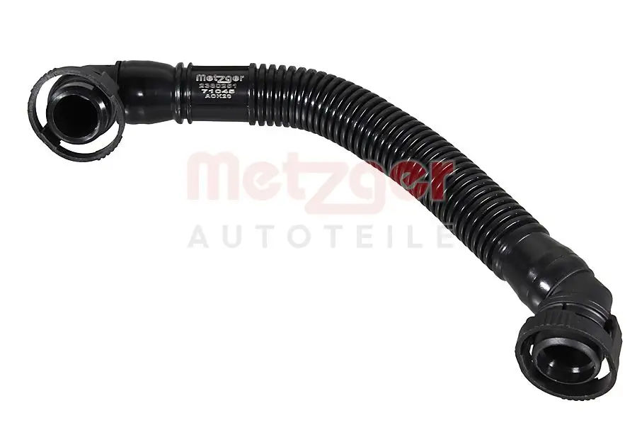 Schlauch, Kurbelgehäuseentlüftung von Ölabscheider nach Ventil (Kurbelgehäuseentlüftung) METZGER AUTOTEILE 2380251