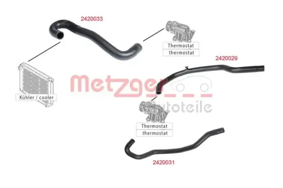 Kühlerschlauch METZGER AUTOTEILE 2420029 Bild Kühlerschlauch METZGER AUTOTEILE 2420029