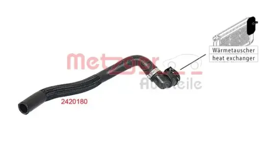 Kühlerschlauch METZGER AUTOTEILE 2420180 Bild Kühlerschlauch METZGER AUTOTEILE 2420180