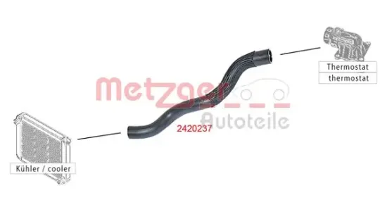 Kühlerschlauch links oben METZGER AUTOTEILE 2420237 Bild Kühlerschlauch links oben METZGER AUTOTEILE 2420237
