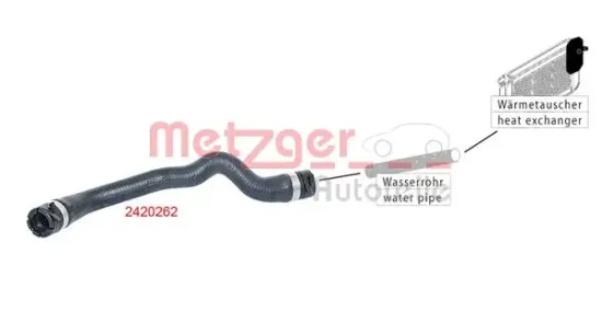 Kühlerschlauch unten METZGER AUTOTEILE 2420262 Bild Kühlerschlauch unten METZGER AUTOTEILE 2420262