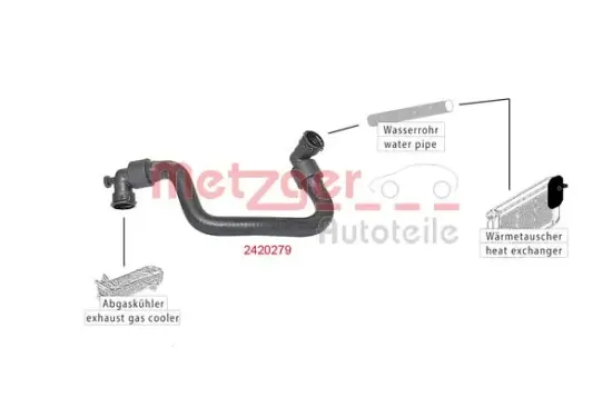 Kühlerschlauch METZGER AUTOTEILE 2420279 Bild Kühlerschlauch METZGER AUTOTEILE 2420279