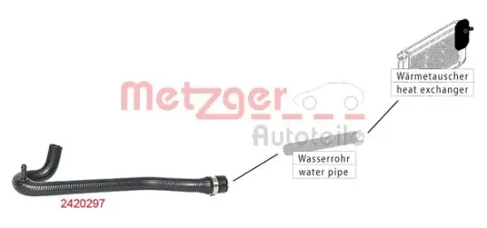 Kühlerschlauch METZGER AUTOTEILE 2420297 Bild Kühlerschlauch METZGER AUTOTEILE 2420297