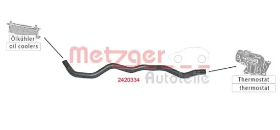 Kühlerschlauch rechts oben METZGER AUTOTEILE 2420334 Bild Kühlerschlauch rechts oben METZGER AUTOTEILE 2420334