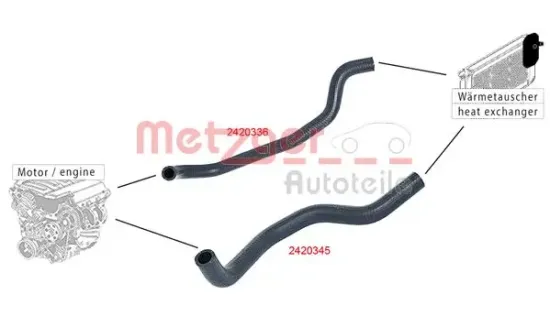 Kühlerschlauch oben METZGER AUTOTEILE 2420336 Bild Kühlerschlauch oben METZGER AUTOTEILE 2420336