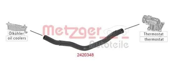 Kühlerschlauch METZGER AUTOTEILE 2420348 Bild Kühlerschlauch METZGER AUTOTEILE 2420348