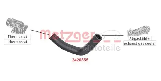 Kühlerschlauch METZGER AUTOTEILE 2420355 Bild Kühlerschlauch METZGER AUTOTEILE 2420355