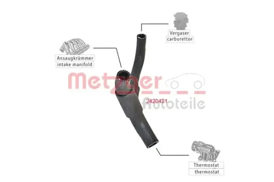 Kühlerschlauch METZGER AUTOTEILE 2420421 Bild Kühlerschlauch METZGER AUTOTEILE 2420421