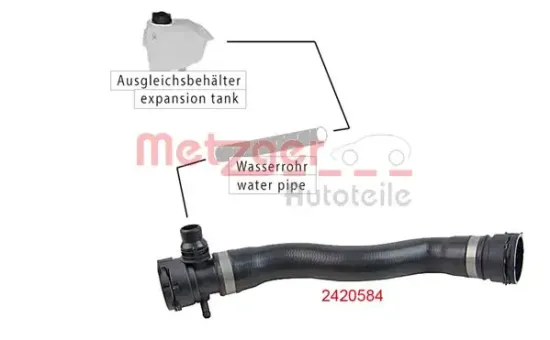 Kühlerschlauch METZGER AUTOTEILE 2420584 Bild Kühlerschlauch METZGER AUTOTEILE 2420584