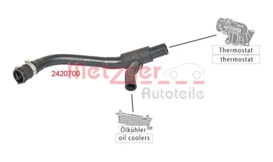 Kühlerschlauch METZGER AUTOTEILE 2420700 Bild Kühlerschlauch METZGER AUTOTEILE 2420700