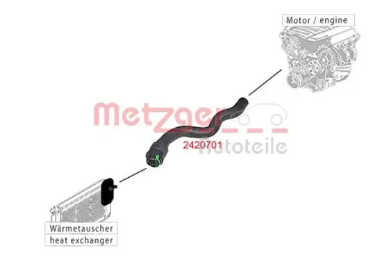Kühlerschlauch METZGER AUTOTEILE 2420701 Bild Kühlerschlauch METZGER AUTOTEILE 2420701