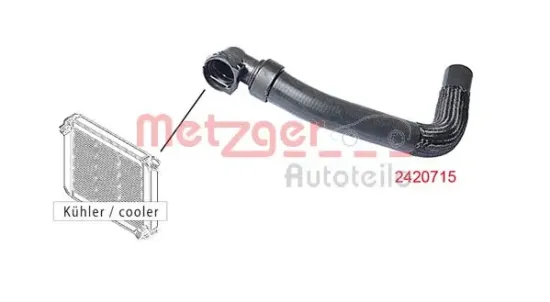 Kühlerschlauch links oben METZGER AUTOTEILE 2420715 Bild Kühlerschlauch links oben METZGER AUTOTEILE 2420715
