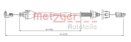 Gaszug METZGER AUTOTEILE 3.RE001 Bild Gaszug METZGER AUTOTEILE 3.RE001