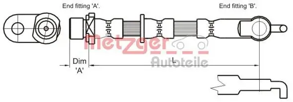 Bremsschlauch METZGER 4110007