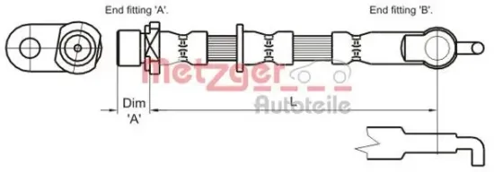 Bremsschlauch METZGER 4110007 Bild Bremsschlauch METZGER 4110007