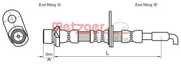 Bremsschlauch METZGER 4110029