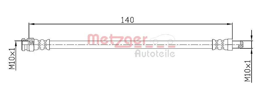 Bremsschlauch METZGER 4110106