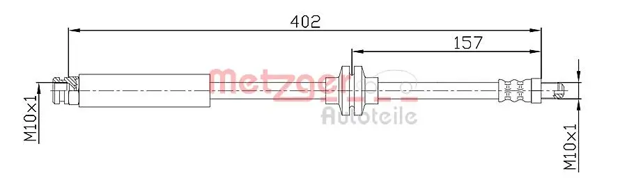 Bremsschlauch METZGER 4110108