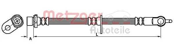 Bremsschlauch Vorderachse rechts METZGER 4110116