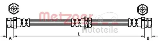 Bremsschlauch METZGER 4110435 Bild Bremsschlauch METZGER 4110435