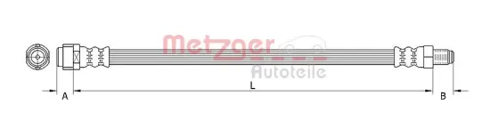 Bremsschlauch Vorderachse links Vorderachse rechts METZGER AUTOTEILE 4110126 Bild Bremsschlauch Vorderachse links Vorderachse rechts METZGER AUTOTEILE 4110126